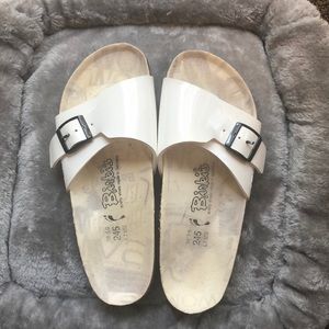 Birki’s by Birkenstock white patent, size 38